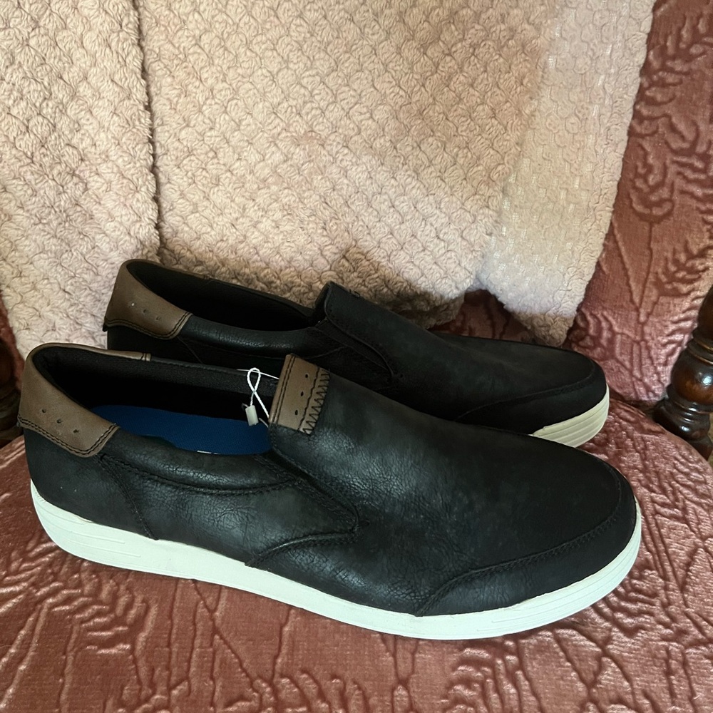 Nunn Bush Men’s Slip On Shoes 12 Black Brown Comfortgel